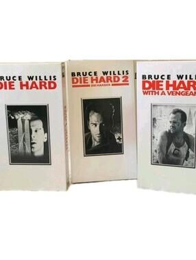 Die Hard Trilogy Collection VHS 1996 3-Tapes Starring Bruce Willis. Collector's